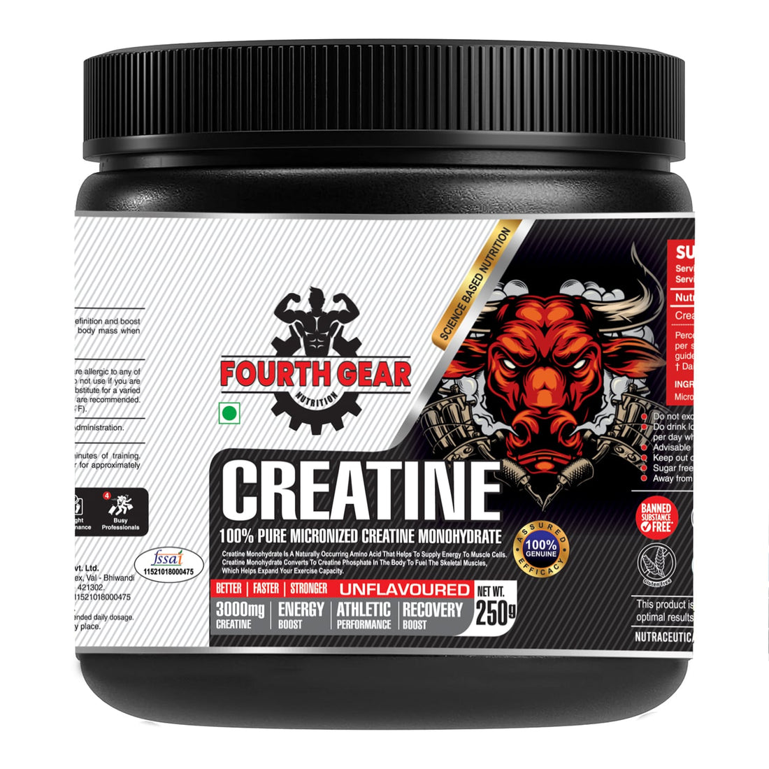 🎁 Creatine 100% Pure Micronized Creatine Monohydrate 3000mg (Unflavoured) (100% off)