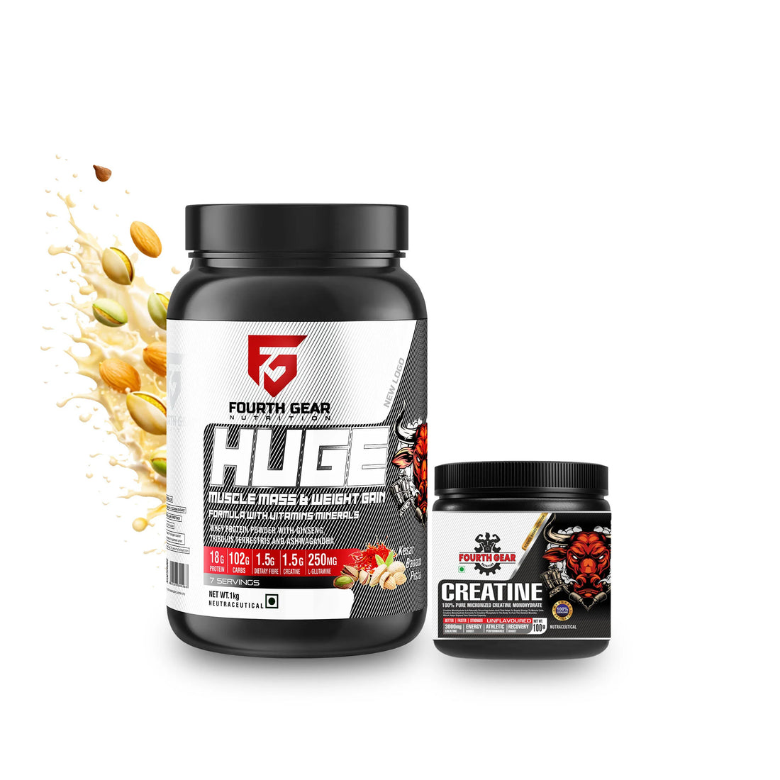 Fourth Gear Huge Mass Gainer & Creatine Combo