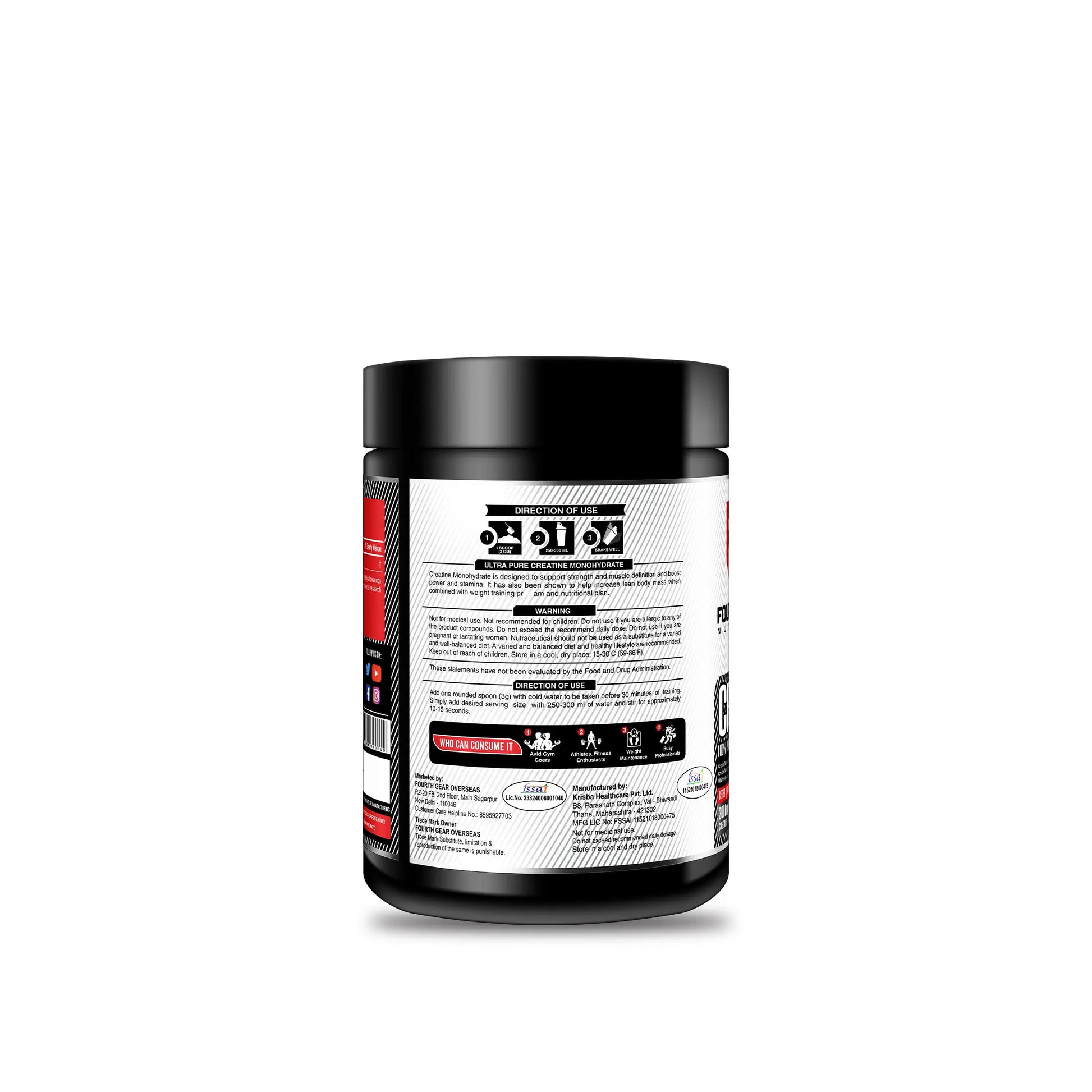 gear nutrition Micronized Creatine Monohydrate – 100g & 250g Creatine Pre Workout