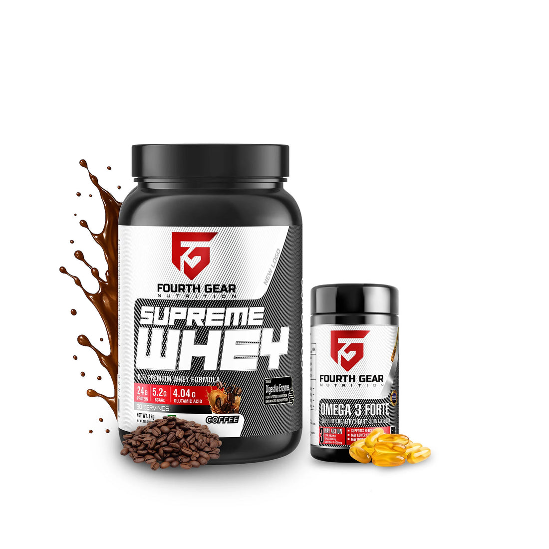 Fourth Gear Supreme Whey Protein & Omega 3 Combo