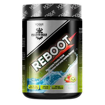 Fourth Gear REBOOT Electrolyte Powder Drink | Strawberry Kiwi Flavour | For Intense Hydration & Energy